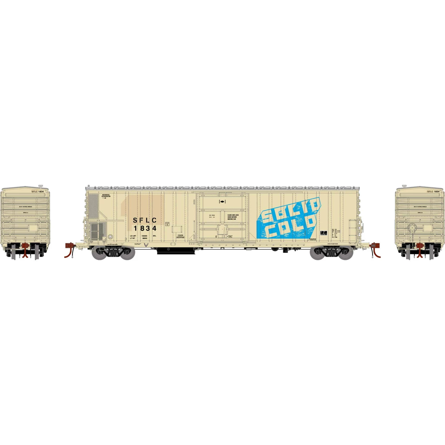 Athearn HO FGE 57' Mechanical Reefer, SFLC #1834 for Freight Cars