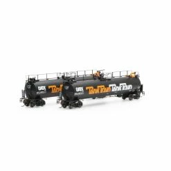 Athearn HO TankTrain A/B Set,GATX/OrangeLetter#48663/48674 for Freight Cars
