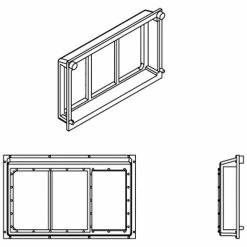 Athearn HO All-Weather Window, 3 Pane (6) for Parts