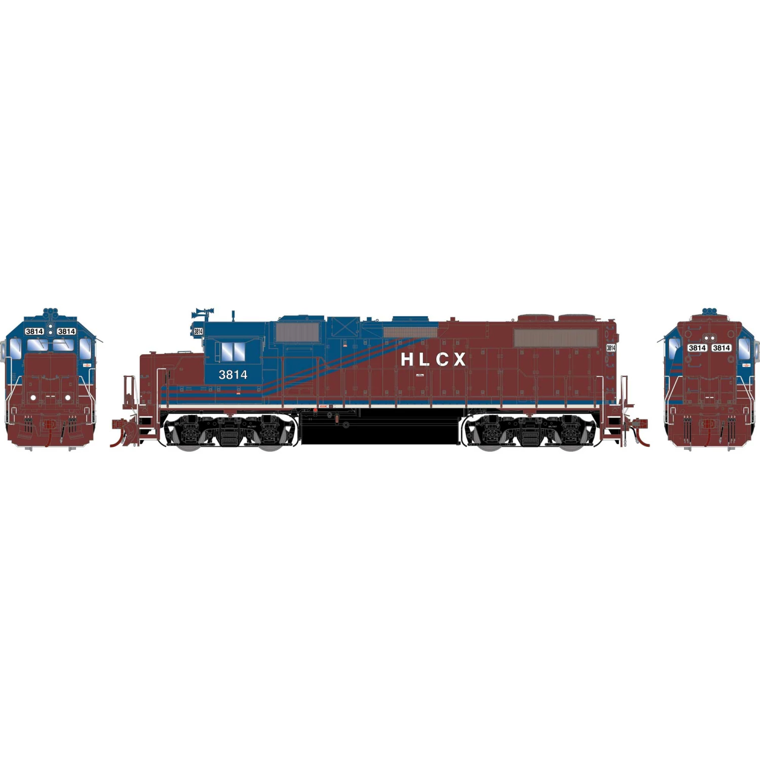 Athearn HO GP38-2 with DCC & Sound, HLCX #3814 for Locomotives