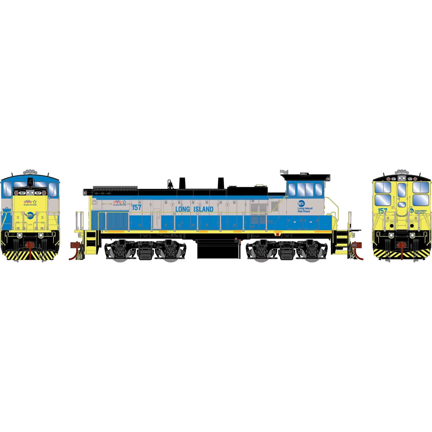 Athearn HO MP15AC, LIRR #157 for Locomotives