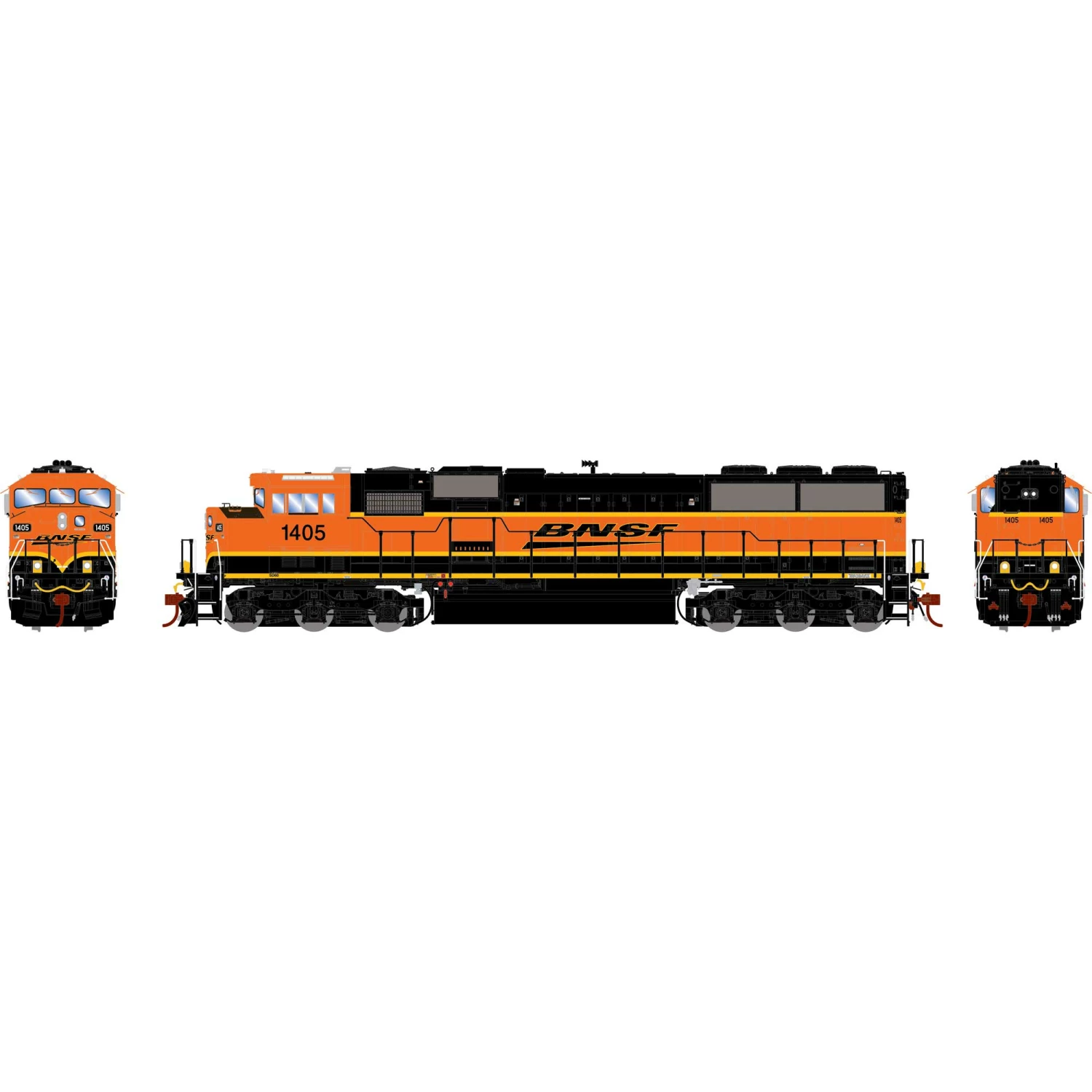 Athearn HO G2 SD60M-3 Tri-Clops with DCC & Sound, BNSF #1405 for Locomotives