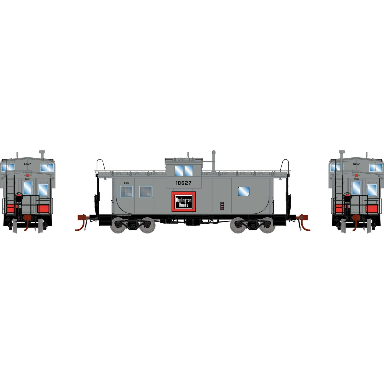 Athearn HO ICC Caboose with Lights & Sound, C&S #10627 for Cabooses