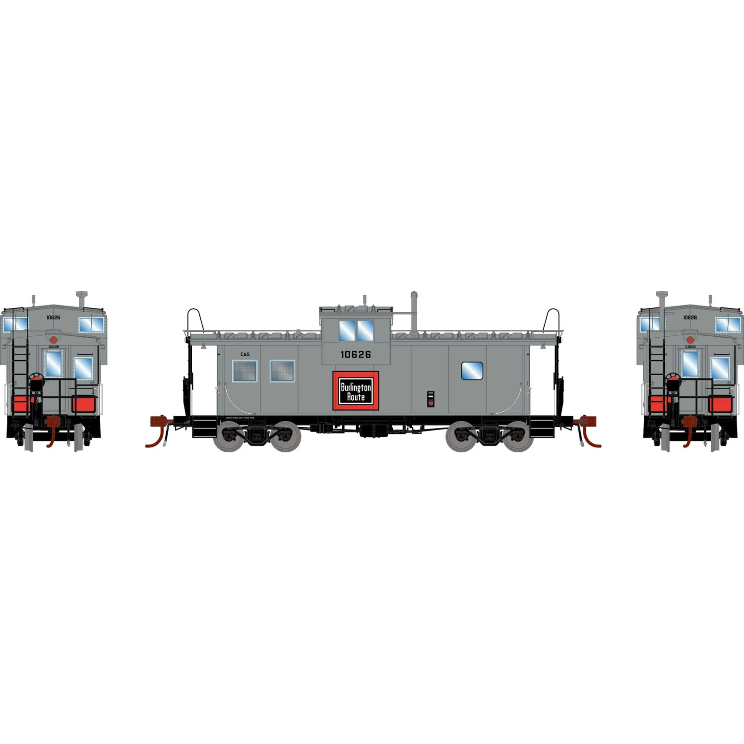 Athearn HO ICC Caboose with Lights, C&S #10626 for Cabooses