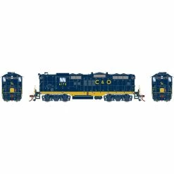 Athearn HO GP9 Locomotive with DCC & Sound, C&O #6173 for Locomotives