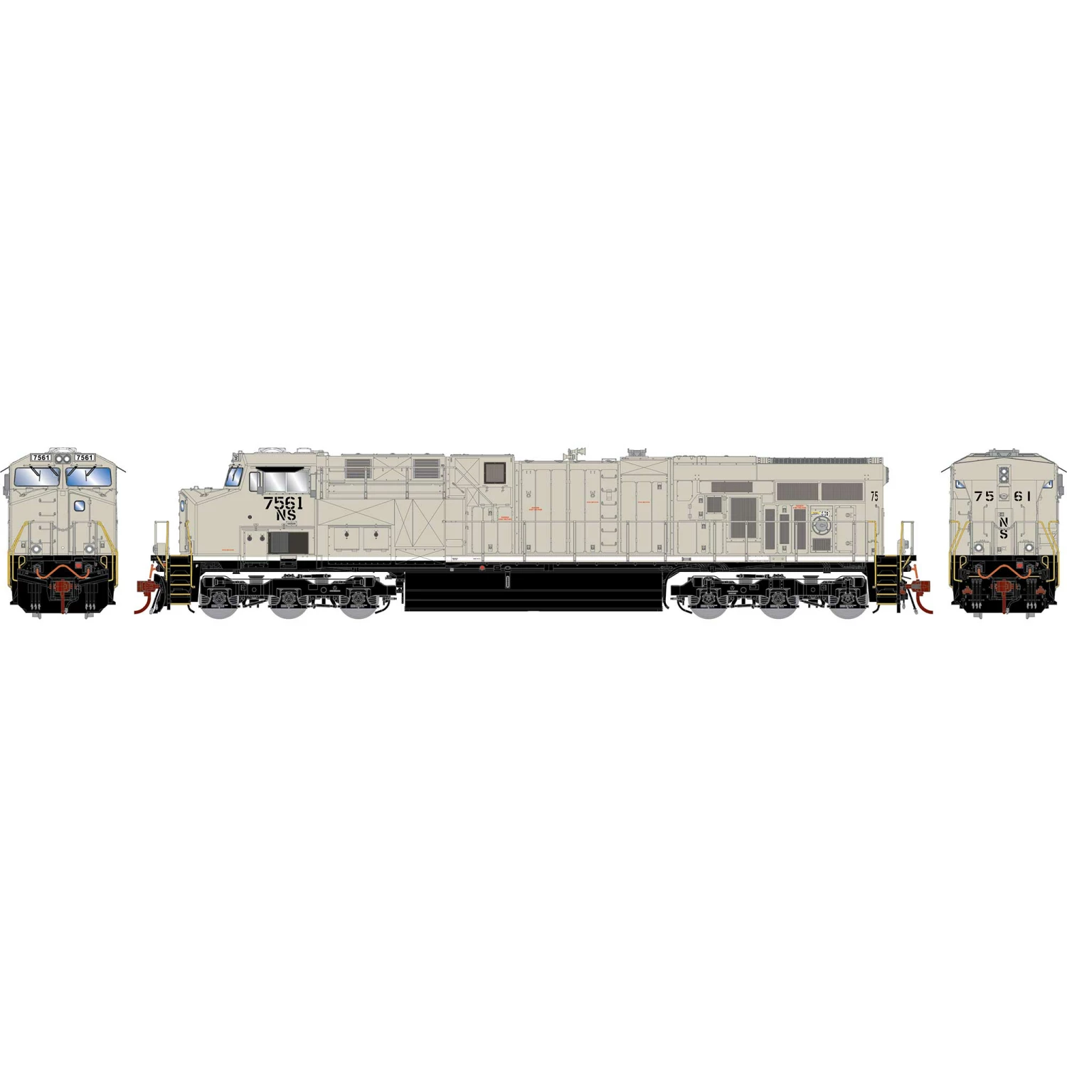 Athearn HO ES40DC Locomotive, NS, Primer #7561 for Locomotives