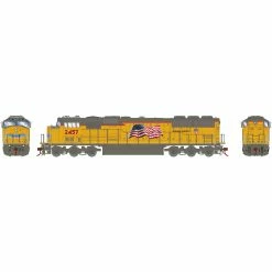 Athearn HO SD60M with DCC & Sound, UP/Yellow Sill/Flag #2457 for Locomotives