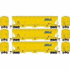 Athearn HO Trinity 3-Bay Hoppers, DM&E # 2 (3) for Freight Cars