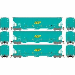 Athearn HO Trinity 3-Bay Hoppers, DJTX # 1 (3) for Freight Cars