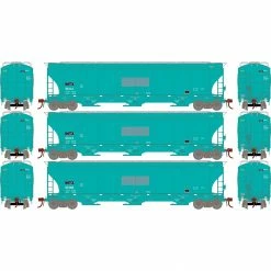 Athearn HO Trinity 3-Bay Hoppers, INTX # 2 (3) for Freight Cars