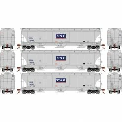 Athearn HO Trinity 3-Bay Hoppers, KRIX # 2 (3) for Freight Cars