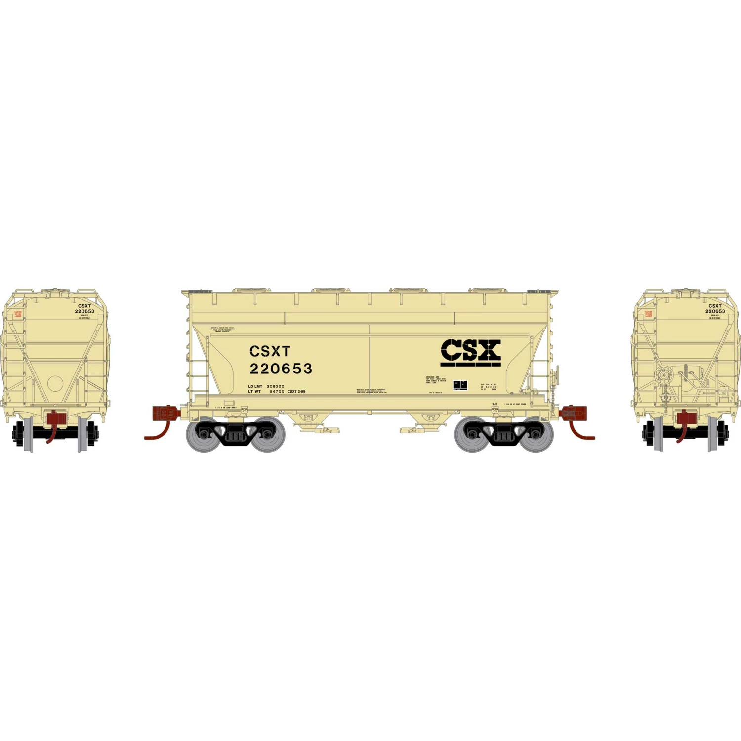 Athearn N ACF 2970 Covered Hopper, CSXT #220653 for Freight Cars