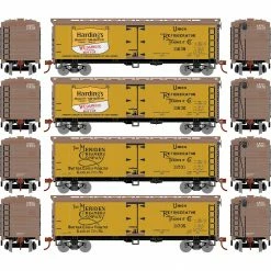 Athearn HO 40' Wood Reefer, UTRX (4) for Freight Cars