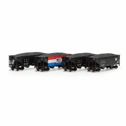 Athearn HO 34' 2-Bay Offset Open Hopper, C&I #1 (4) for Freight Cars