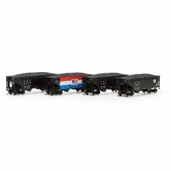 Athearn HO 34' 2-Bay Offset Open Hopper, C&I #2 (4) for Freight Cars