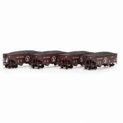 Athearn HO 34' 2-Bay Offset Open Hopper, GN #2 (4) for Freight Cars