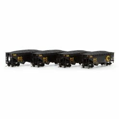 Athearn HO 34' 2-Bay Offset Open Hopper,Chessie/B&O #2 (4) for Freight Cars