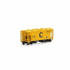 Athearn HO PS-2 2003 2-Bay Covered Hopper Chessie WM #5608 for Freight Cars