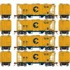 Athearn HO PS-2 2003 2-Bay Covered Hopper Chessie WM (4) for Freight Cars