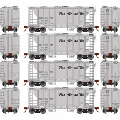 Athearn HO PS-2 2003 2-Bay Covered Hopper D&RGW (4) for Freight Cars