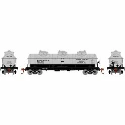 Athearn HO 3-Dome Tank, WQX (4) for Freight Cars