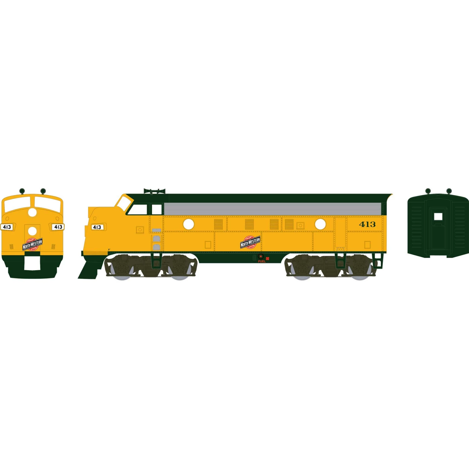 Athearn HO F7A C&NW #413 for Locomotives