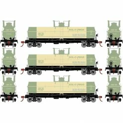 Athearn HO Chemical Tank, Sol-U-Phos (3) for Freight Cars