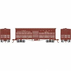 Athearn HO 36' Old Time Stock Car, ATSF #52577 for Freight Cars