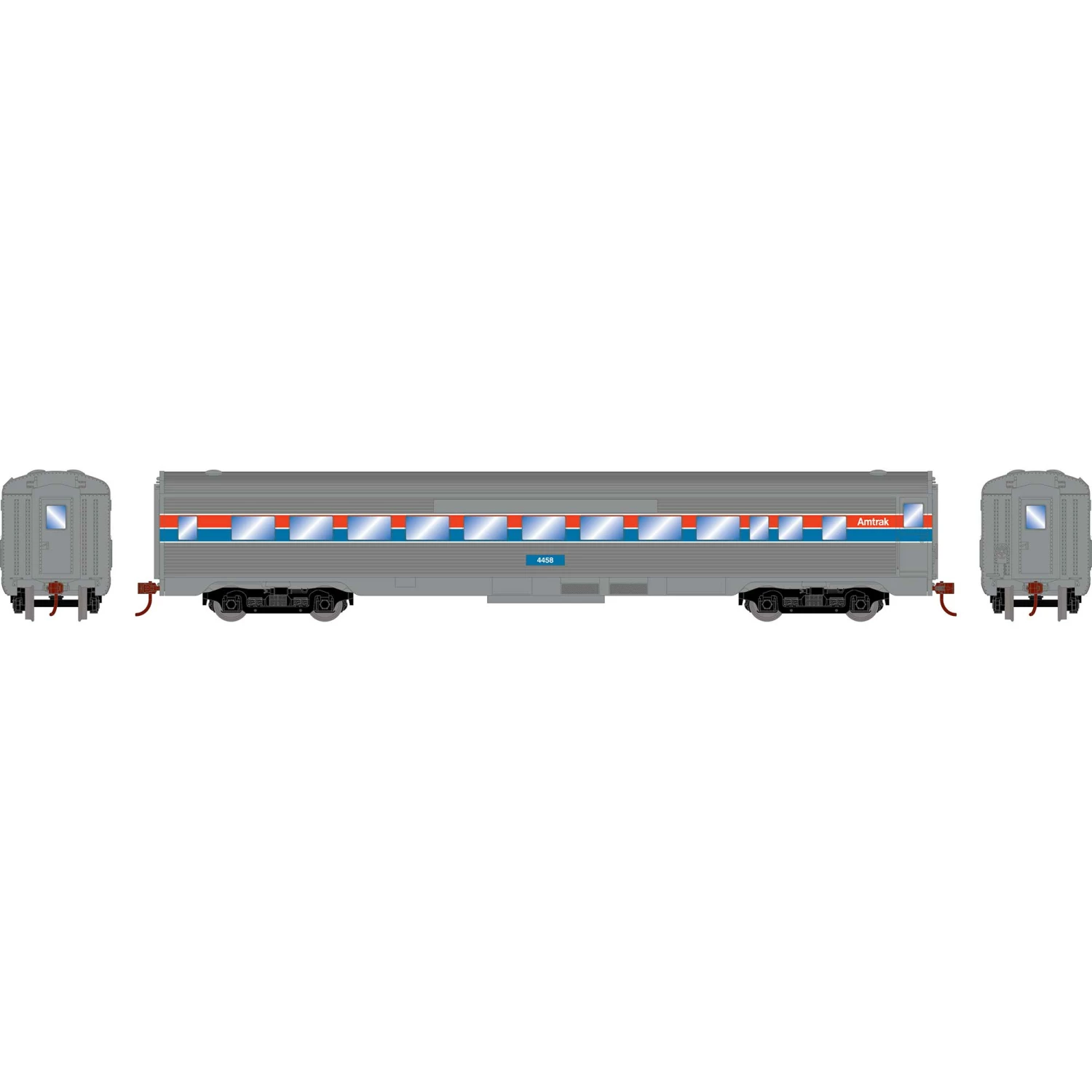 Athearn HO Streamline Passenger Car, AMTK #4458 for Passenger Cars