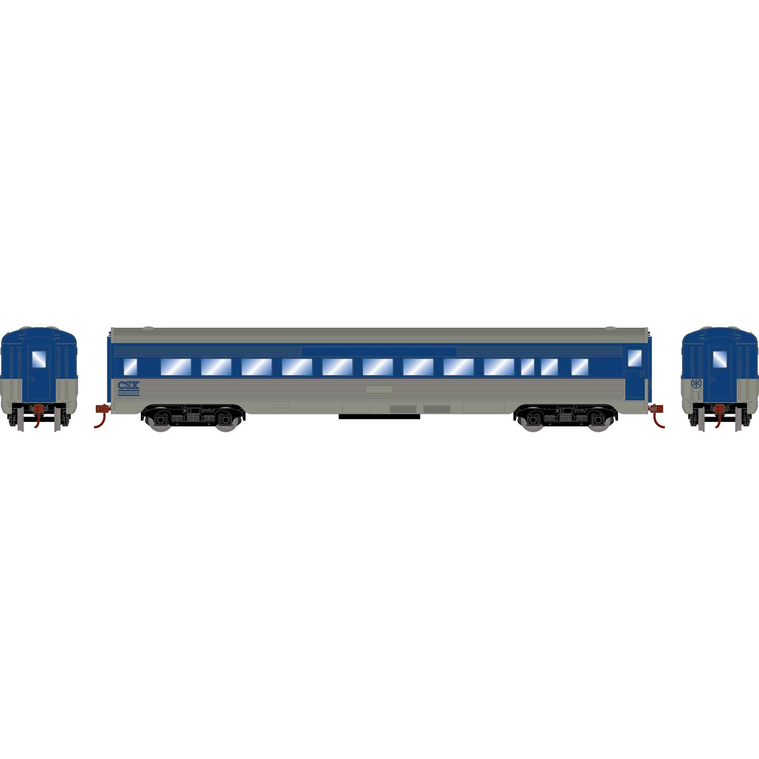 Athearn HO Streamline Passenger Car, CSXT No Number for Passenger Cars