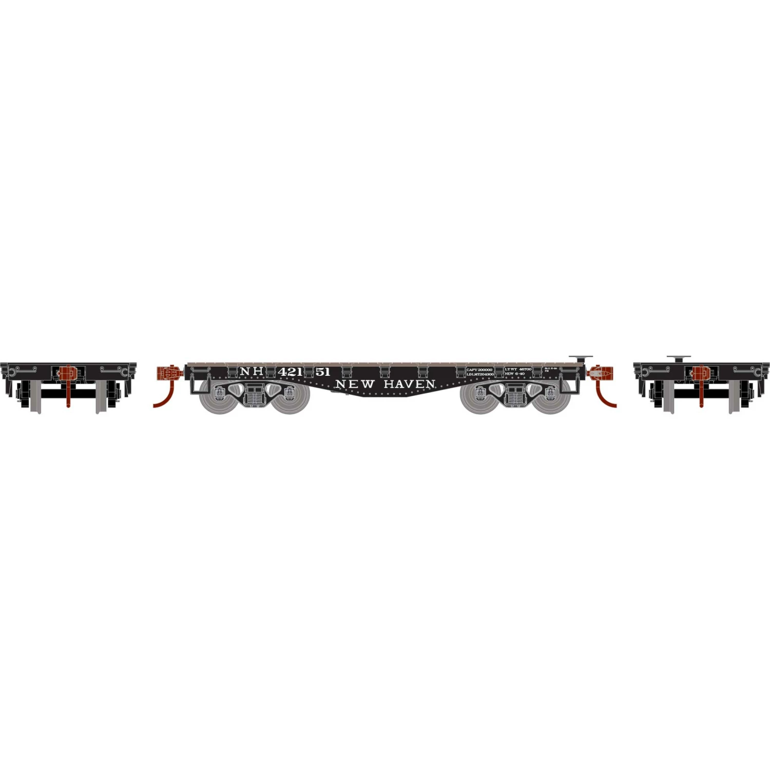 Athearn HO 30' Old Time Flat, NH #42151 for Freight Cars