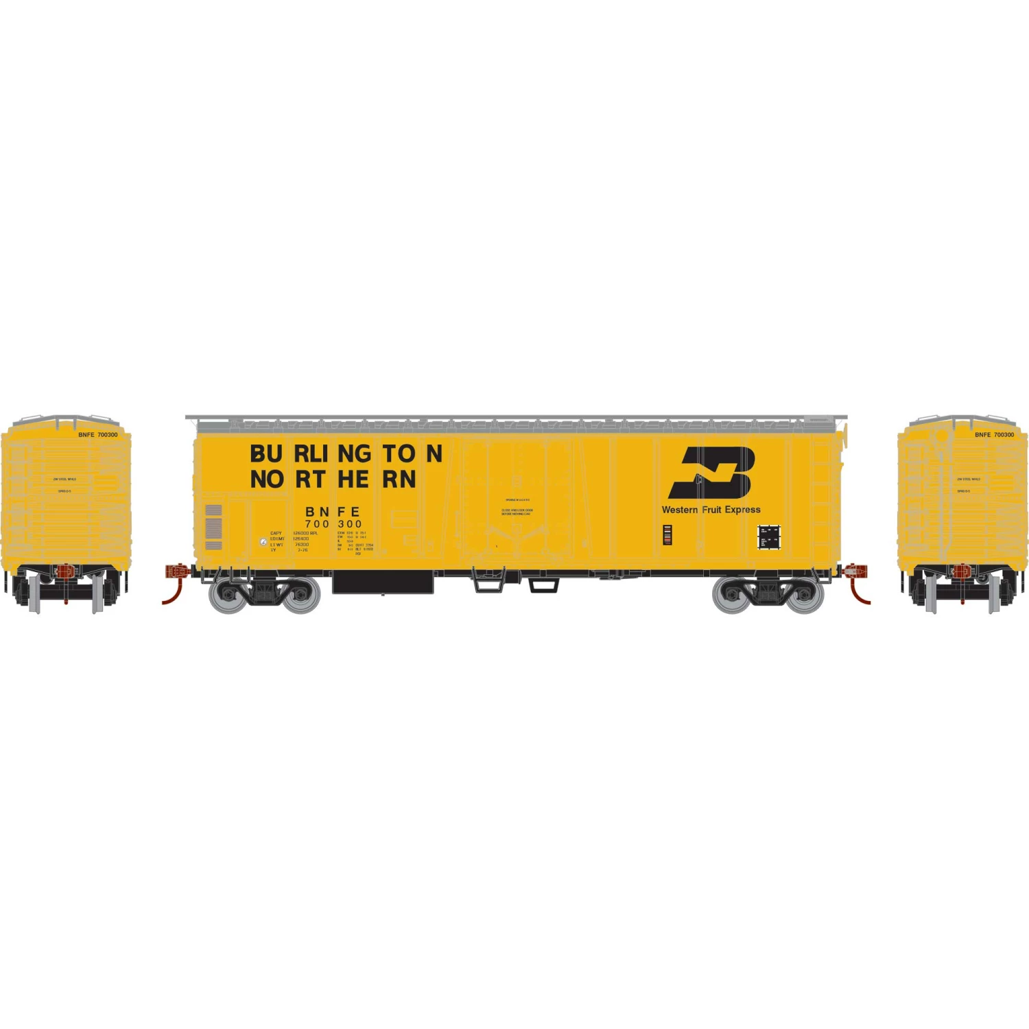 Athearn HO 50' Ex-Post Mechanical Reefer, BNFE #700300 for Freight Cars