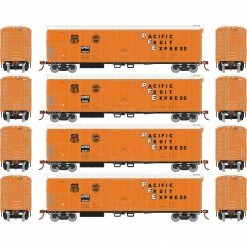 Athearn HO 50' Ex-Post Mechanical Reefer, UPRX (4) for Freight Cars