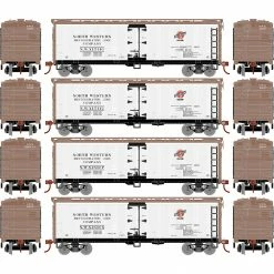 Athearn HO 40' Wood Reefer, NWX (4) for Freight Cars